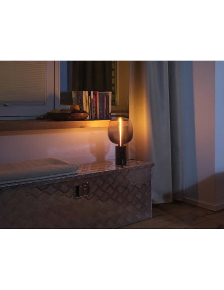 LAMPA STOŁOWA/BIURKOWA DECOR MARBLE BASE TABLE DIM E27 BK 