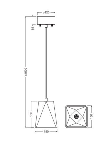 LAMPA WISZĄCA DECOR GLEAM PENDANT BOX E27 