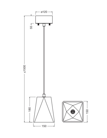 LAMPA WISZĄCA DECOR GLEAM PENDANT BOX E27 
