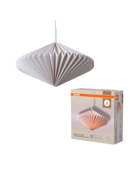 LAMPA WISZĄCA DECOR PAPER LANTERN DIAMOND PENDE27 