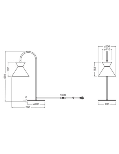 LAMPA STOŁOWA/BIURKOWA DECOR WAIST TABLE E27 