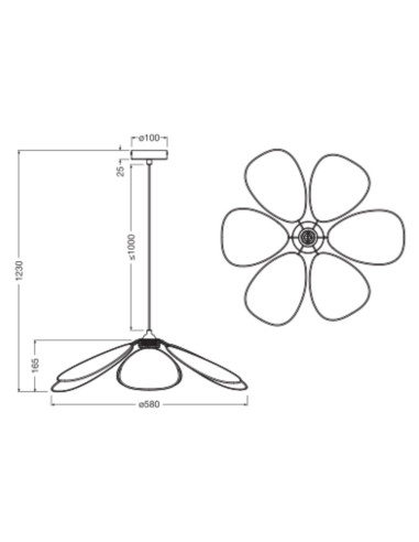 LAMPA WISZĄCA DECOR RATTAN DAISY PENDANT 580 E27 