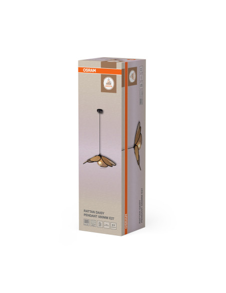 LAMPA WISZĄCA DECOR RATTAN DAISY PENDANT 580 E27 