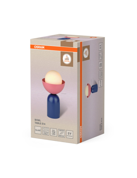 LAMPA STOŁOWA/BIURKOWA DECOR BOWL TABLE E14 BL 