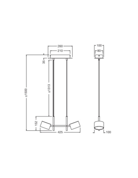 LAMPA WISZĄCA DECOR KYOTO 2XPEND 16W 930 CLICKDIM 