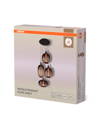 LAMPA WISZĄCA DECOR NEEDLE PEND PL 4XE27 DG 