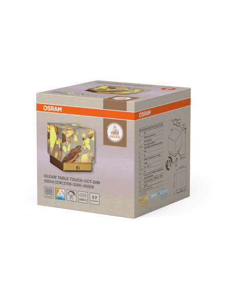 LAMPA STOŁOWA/BIURKOWA DECOR GLEAM TABLE 2W TOUCH CCT DIM 