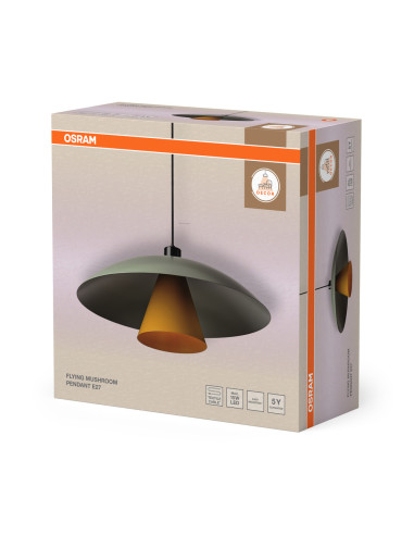 LAMPA WISZĄCA DECOR FLYING MUSHROOM PEND E27 GN 