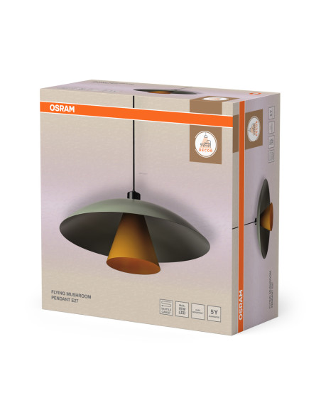 LAMPA WISZĄCA DECOR FLYING MUSHROOM PEND E27 GN 