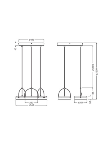 LAMPA WISZĄCA DECOR PUCK 3XPENDANT PL 30W 930 BK 