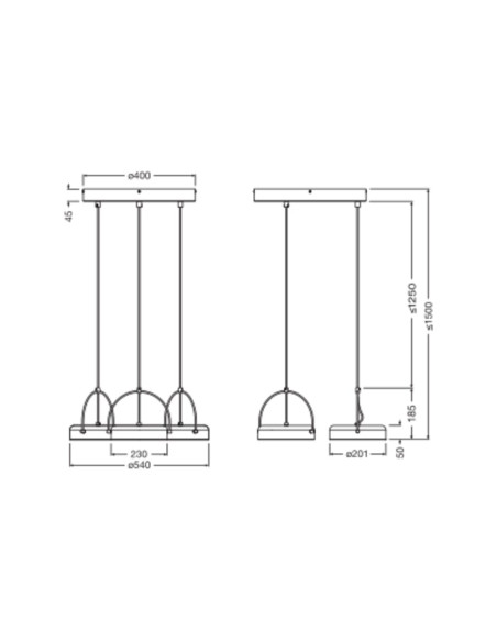 LAMPA WISZĄCA DECOR PUCK 3XPENDANT PL 30W 930 BK 
