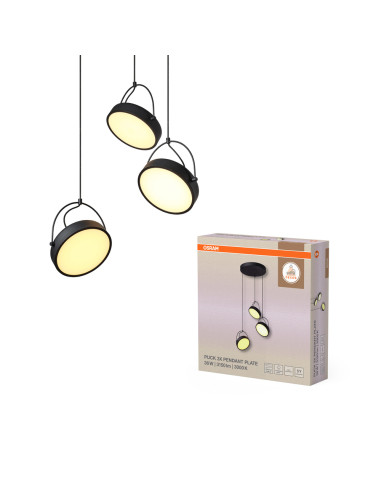 LAMPA WISZĄCA DECOR PUCK 3XPENDANT PL 30W 930 BK 