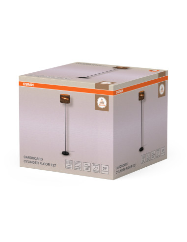 LAMPA PODŁOGOWA DECOR CARDBOARD CYLINDER FLOOR E27 
