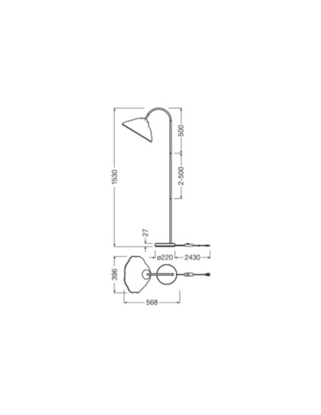 LAMPA PODŁOGOWA DECOR LOTUS LEAF FLOOR DIM E27 WT 