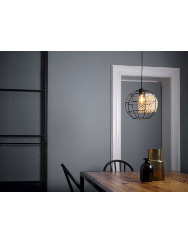 LAMPA WISZĄCA DECOR CAGE GLOBE PENDANT E27 BK 