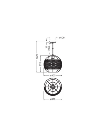 LAMPA WISZĄCA DECOR CAGE GLOBE PENDANT E27 BK 