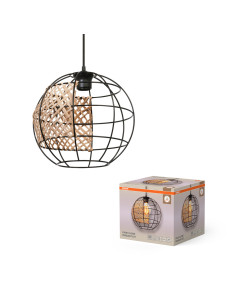 LAMPA WISZĄCA DECOR CAGE GLOBE PENDANT E27 BK 