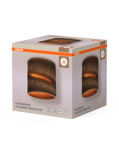LAMPA NATYNKOWA DECOR CARDBOARD CYLINDER CLG E27 