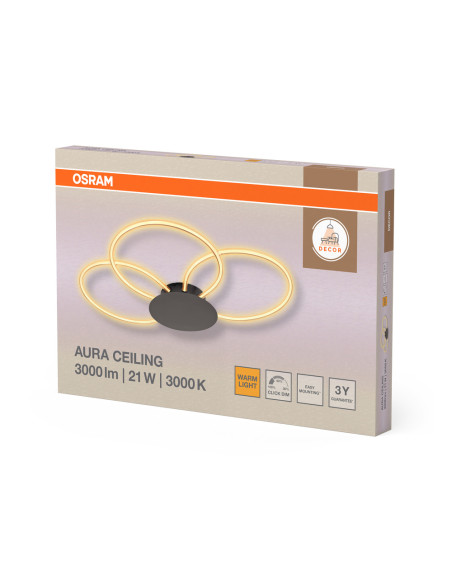 LAMPA NATYNKOWA DECOR AURA CEILING 24W830 CLICK DIM 
