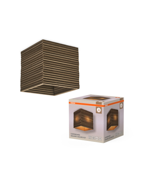 LAMPA NATYNKOWA DECOR CARDBOARD SQUARE CEILING E27 