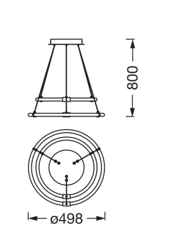 LAMPA WISZĄCA DECOR AURA 2XPEND 18W 830 CLICK DIM 