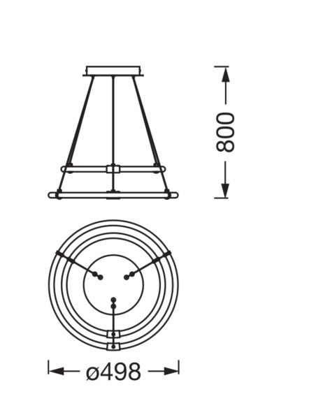 LAMPA WISZĄCA DECOR AURA 2XPEND 18W 830 CLICK DIM 