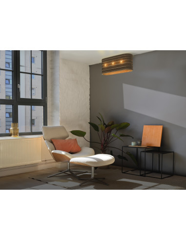 LAMPA NATYNKOWA DECOR CARDBOARD OVAL CEILING 3XE27 