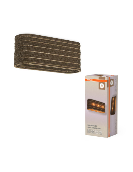 LAMPA NATYNKOWA DECOR CARDBOARD OVAL CEILING 3XE27 