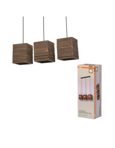 LAMPA WISZĄCA DECOR CARDBOARD SQUARE PEND 3XE27 