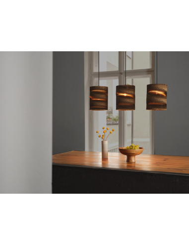 LAMPA WISZĄCA DECOR CARDBOARD CYLINDER PEND 3XE27 