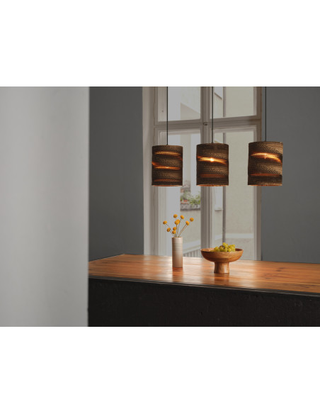 LAMPA WISZĄCA DECOR CARDBOARD CYLINDER PEND 3XE27 