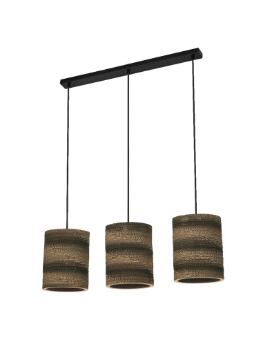 LAMPA WISZĄCA DECOR CARDBOARD CYLINDER PEND 3XE27 