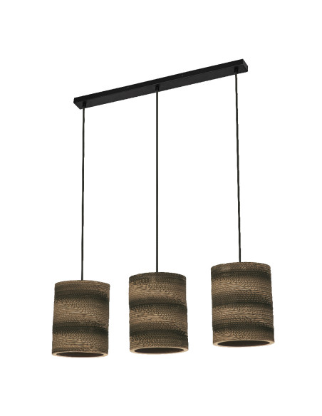 LAMPA WISZĄCA DECOR CARDBOARD CYLINDER PEND 3XE27 