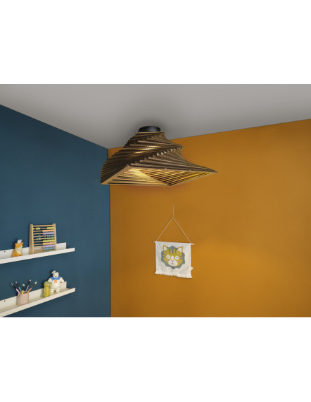 LAMPA NATYNKOWA DECOR CARDBOARD SQUARE CLG TURN E27 
