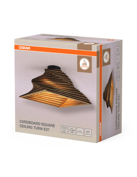 LAMPA NATYNKOWA DECOR CARDBOARD SQUARE CLG TURN E27 