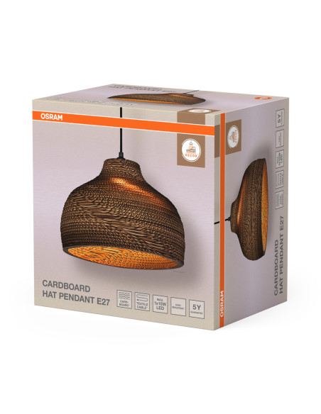 LAMPA WISZĄCA DECOR CARDBOARD HAT PENDANT E27 
