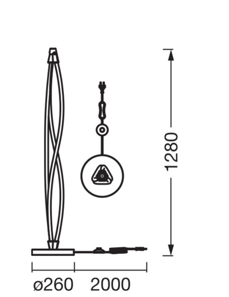 LAMPA PODŁOGOWA DECOR SWIRL FLOOR 24W 830 CLICK DIM 