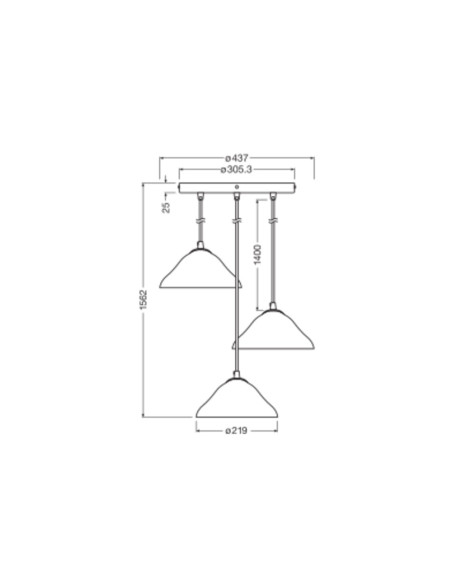 LAMPA WISZĄCA DECOR LOTUS LEAF PENDANT 3XE14 WT 