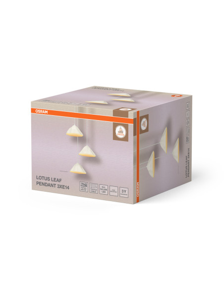 LAMPA WISZĄCA DECOR LOTUS LEAF PENDANT 3XE14 WT 