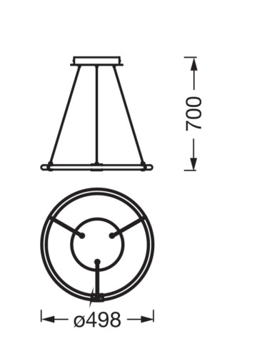 LAMPA WISZĄCA DECOR AURA PEND 18W 830 CLICK DIM 