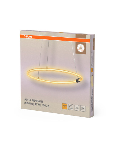 LAMPA WISZĄCA DECOR AURA PEND 18W 830 CLICK DIM 