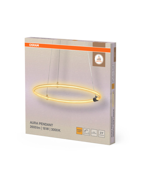LAMPA WISZĄCA DECOR AURA PEND 18W 830 CLICK DIM 