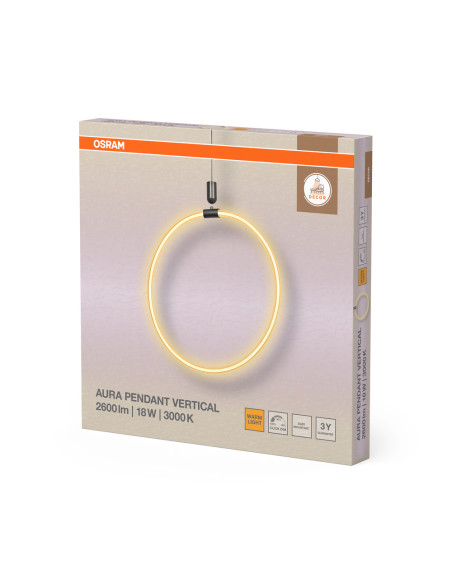 LAMPA WISZĄCA DECOR AURA PEND VERT 18W 830 CLICKD 