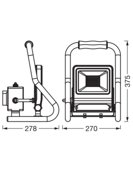 NAŚWIETLACZ LED PRZENOŚNY LED WORKLIGHT 50W 840 R-STANDSOCKET 