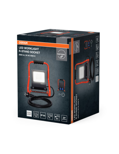 NAŚWIETLACZ LED PRZENOŚNY LED WORKLIGHT 50W 840 R-STANDSOCKET 
