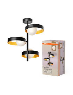LAMPA WISZĄCA DECOR MEMPHIS CEILING BK GD 3XG9 