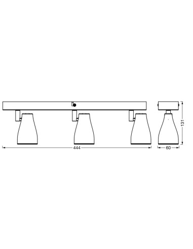 LAMPA NATYNKOWA LED SPOT PEAR 430MM3X4.3W827 GU10GR 