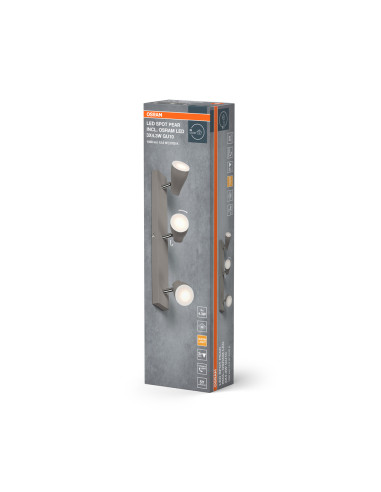 LAMPA NATYNKOWA LED SPOT PEAR 430MM3X4.3W827 GU10GR 