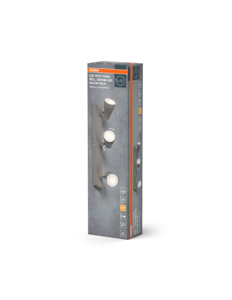 LAMPA NATYNKOWA LED SPOT PEAR 430MM3X4.3W827 GU10GR 