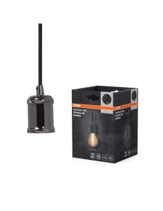 LAMPA WISZĄCA VintagE 1906® PEnduLum BOBBIN E27 Gun MEtal 